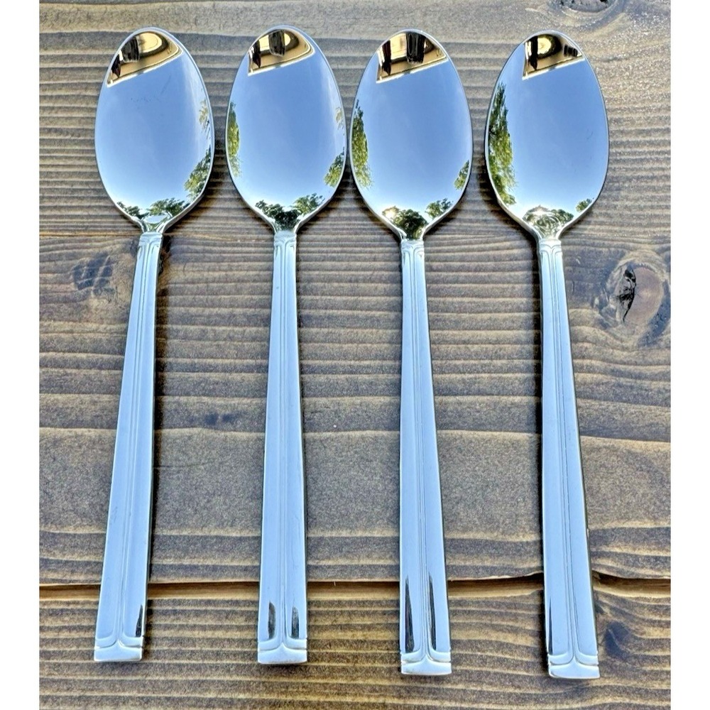 Mikasa Satinique Teaspoons Set of 4 Korea 18/8 Stainless Flatware Replacement